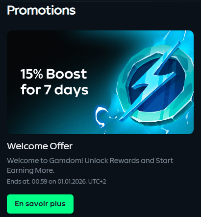 Bonuses sur Gam-dom Casino pour les joueurs français